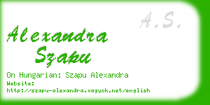 alexandra szapu business card